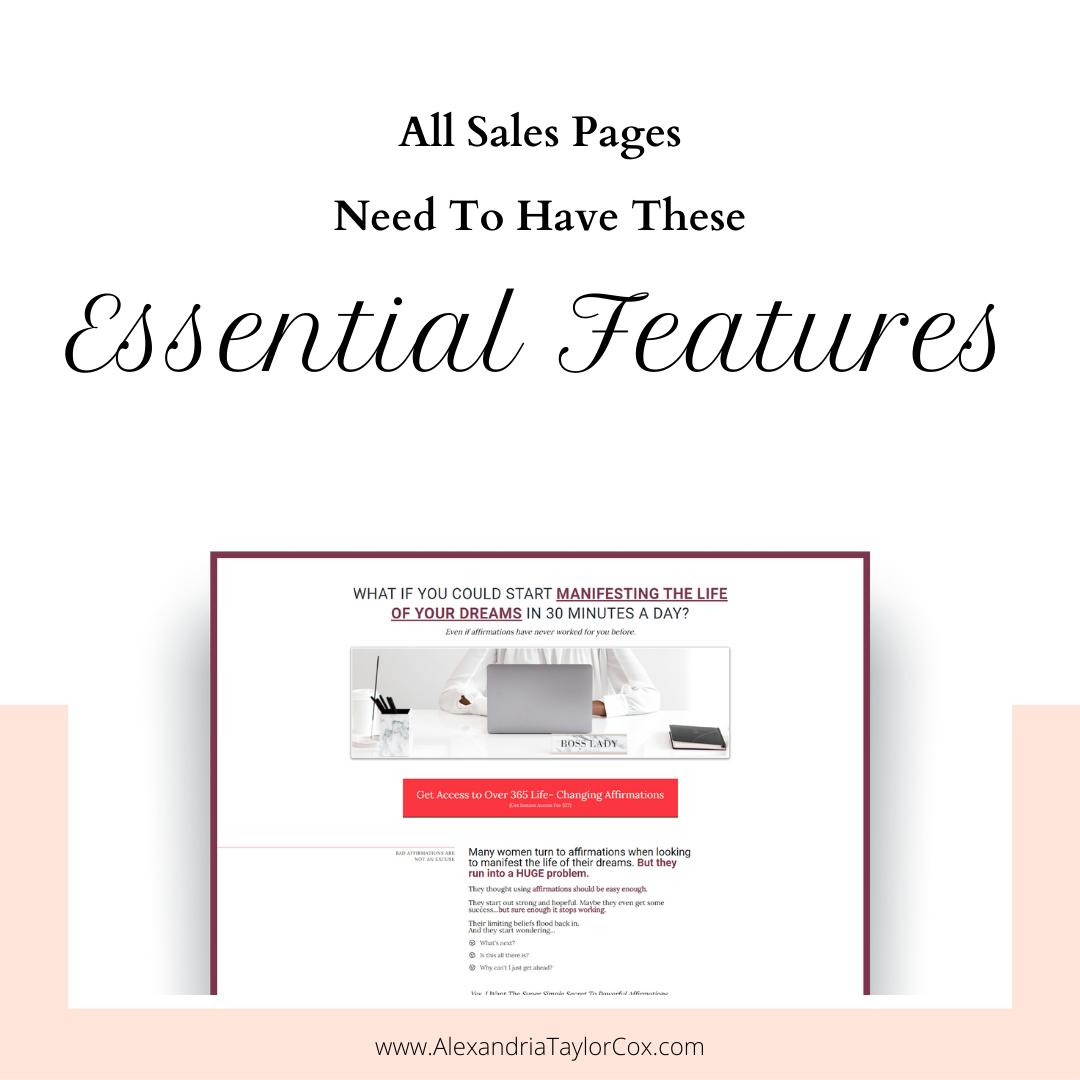 All Sales Pages Need to Have These Essential Features